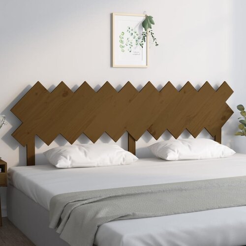 vidaXL Posteljno vzglavje medeno rjavo 196x3x80,5 cm trdna borovina Cene