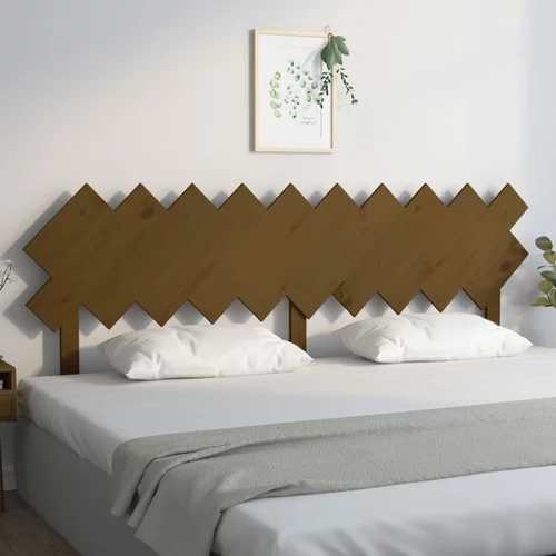 vidaXL Uzglavlje za krevet boja meda 196x3x80,5 cm masivna borovina