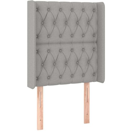  Uzglavlje svjetlosivo 83 x 16 x 118/128 cm od tkanine Slike
