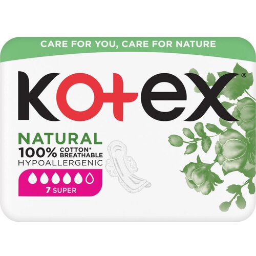 Kotex natural Super vložki 7 kos Cene