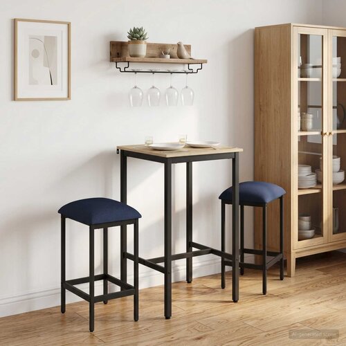  stolica 2 kom. Plava 40 x 32 x 64 cm Konstruirano drvo Cijene