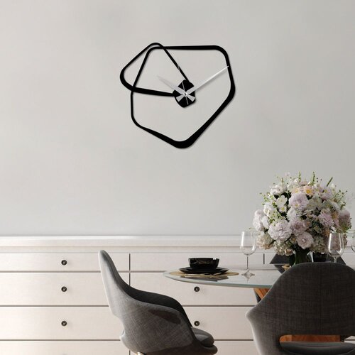 Wallity Zidni sat 49x45cm Crni Slike