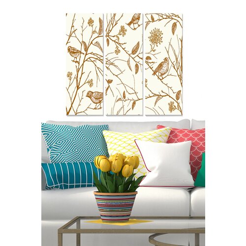Wallity MDF1105693793 multicolor decorative mdf painting (3 pieces) Slike