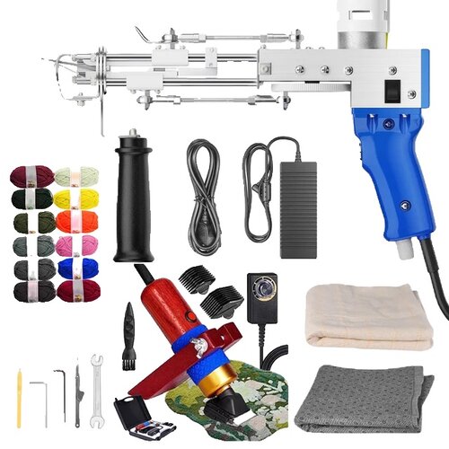 Kacsoo Set za tufting pi&scaron;tolo, električna DIY orodja, rezana zanka, EU VTIČ 220V set, (5000156458) Cene