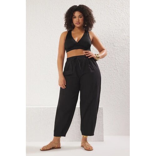 Trendyol Ženske pantalone Tbbss25Ar00001, Crne Cene