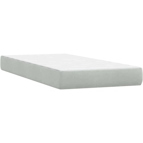 vidaXL Box Spring postelja z vzmetnico Svetlo siva 90x210 cm Velvet Cene