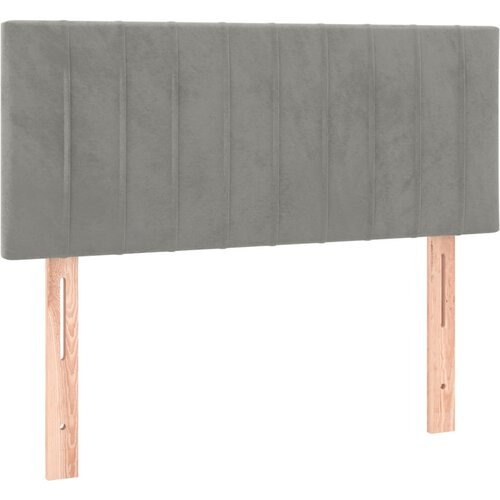 Maison Chic posteljno vzglavje - vzglavna omarica - nočna omarica svetlo sivo 80x5x78/88 cm žamet, (21707383) Slike