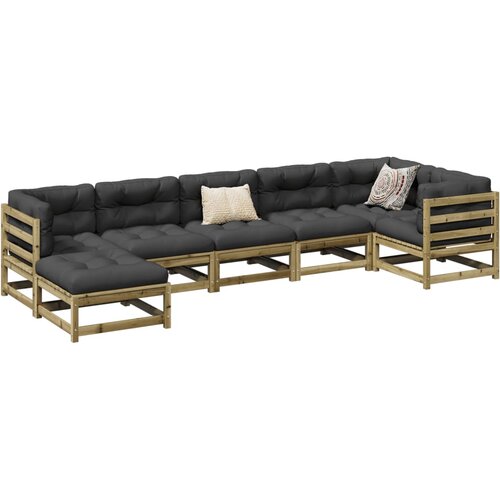 vidaXL 7-dijelni set vrtnih sofa od impregnirane borovine Cene