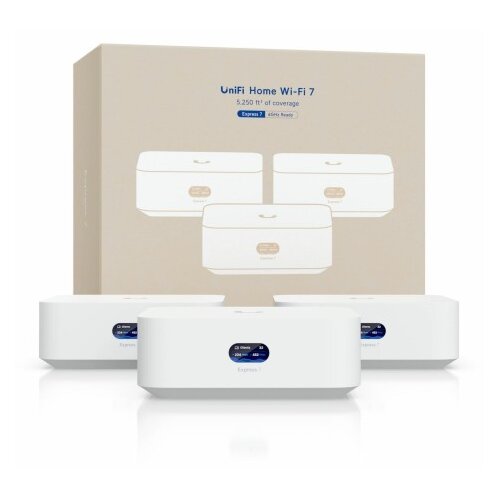 Ubiquiti usmerjevalnik WiFi7 10G Express 7 Cloud Gateway UniFi Mesh set/3 UX7-3 Slike