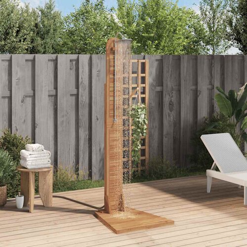 vidaXL Vrtni tuš iz trdne tikovine 70x75x204 cm Cene