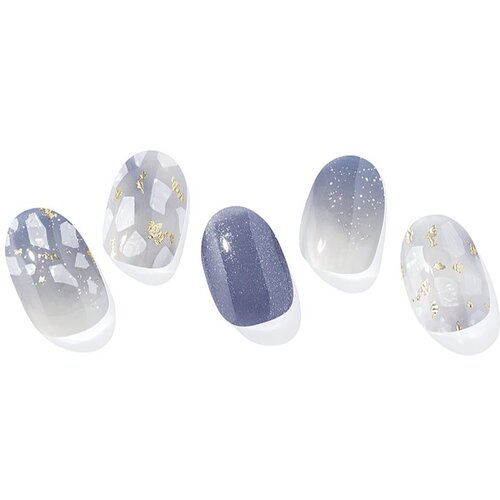 OHORA Semi Cured Gel Nail Strips N Gleam Blue nalepke za nohte odtenek ND-079-J 1 kos Slike