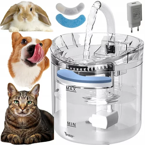  Automatska senzorska fontana transparentna - hranilica za mačke i pse 2L
