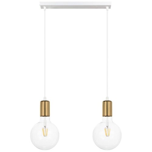  Luster na sajli MIROS 2xE27/60W/230V bela/zlatna Cene