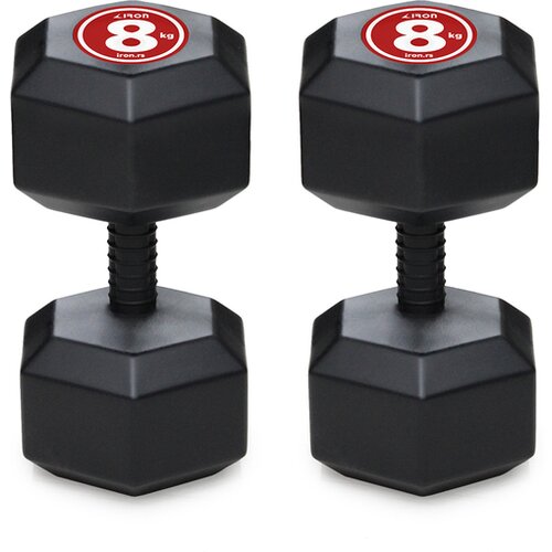 Iron SPORT bučice set 16kg, Hex tegovi, 2x8kg Cene
