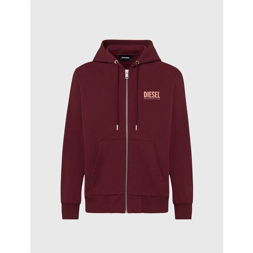 Diesel Sweatshirt - SGIRKHOODZIPLOGO SWEATSHIRT burgundy Slike