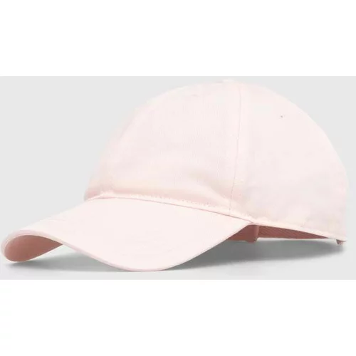 Lacoste Pamučna kapa sa šiltom boja: ružičasta, bez uzorka