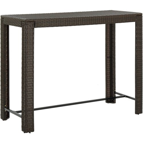 VidaXL Vrtni barski stol smeđi 140,5 x 60,5 x 110,5 cm od poliratana Slike