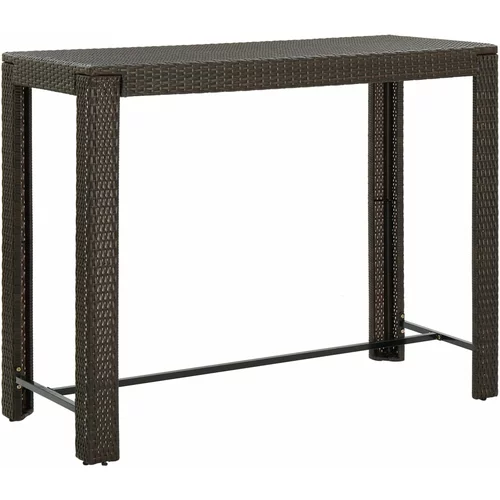 vidaXL Vrtni barski stol smeđi 140,5 x 60,5 x 110,5 cm od poliratana