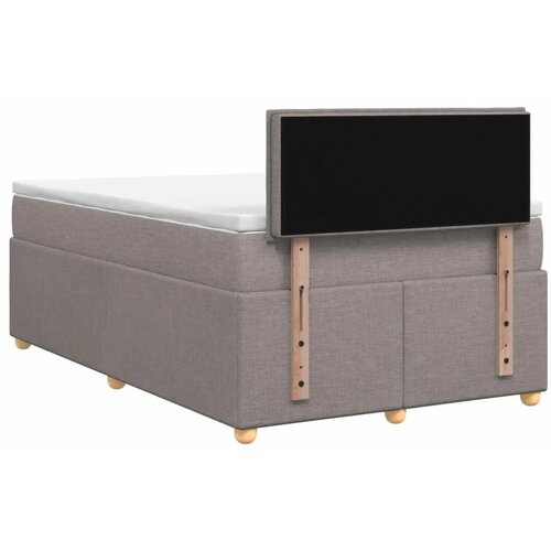  Boxspring krevet s madracem Sivosmeđa 120 x 200 cm Tkanina - Sivosmeđa 120 x 200 cm Dizajn linija Slike