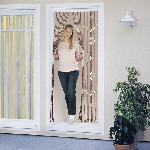 Maximex Bambusova zavesa za vrata v naravni barvi 90x200 cm Rhombus &amp;ndash; Slike