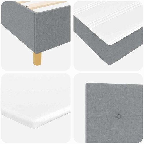 Box spring krevet Svijetlo siva 140 x 200 cm tkanina Slike