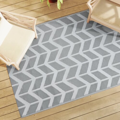 vidaXL Zunanja preproga siva 140x200 cm PP Cene