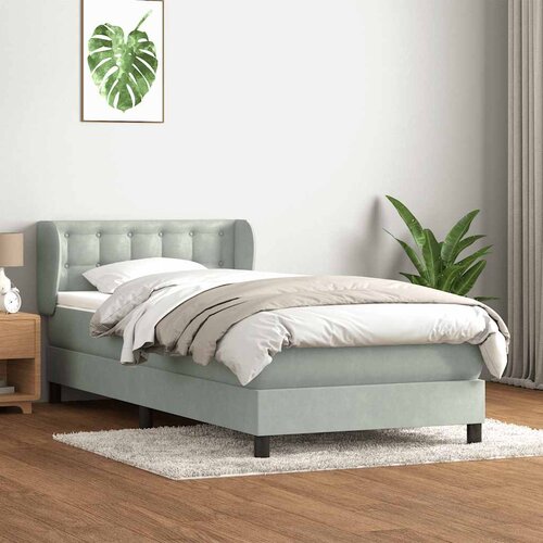Box Spring krevet s madracem svijetlo sivi 80x210 cm bar&scaron;un Cijene