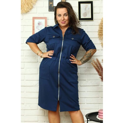 Karko Woman's Dress SC109 Navy Blue Cene