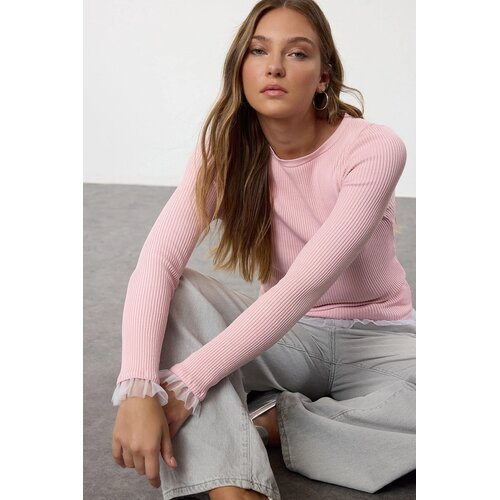 TRENDYOLMILLA ženski duks Twoaw25Kz00124, puder / roze Cene