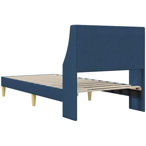  Krevetna konstrukcija Jednobojno Plava 90 x 200 cm tkanina Slike