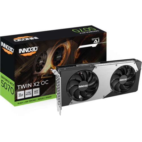 Inno3d NVIDIA RTX 5070 X2 OC 12GB GDDR7 192bit, 2542MHz / 28Gbps, 3x DP, 1x... Cene