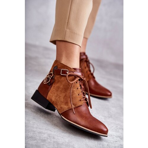 Kesi Women's leather boots Maciejka 5743A-29 Brown Cene