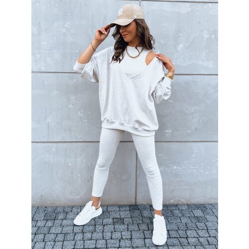 DStreet Women's 3-piece set ASTRAL ATTIRE light beige Cene