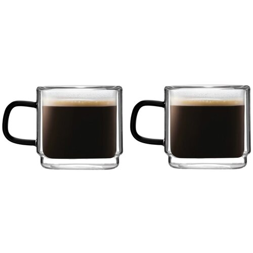 Vialli Design Set 2 skodelic z dvojno steno Vialli Design Carbon, 80 ml Cene