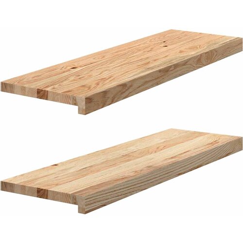 VidaXL Prozorske klupice 2 kom 80x25x2 cm netretirane masivne hrast Slike