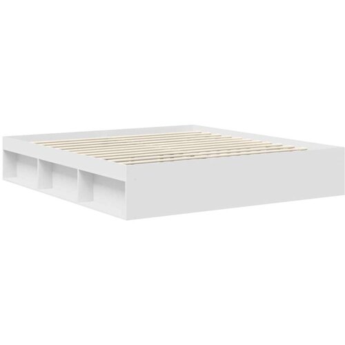  okvir za krevet bijelo 180 x 200 cm čvrsto borovo drvo Slike