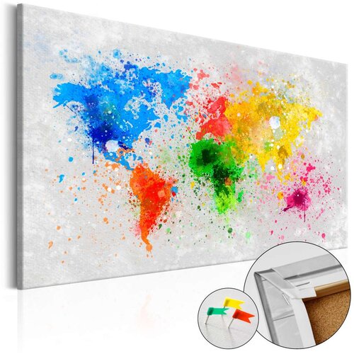  Slika na plutenoj podlozi - Expressionism of the World [Cork Map] 90x60 Slike
