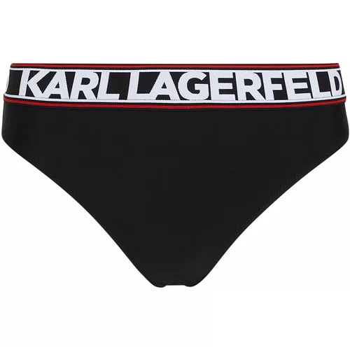 Karl Lagerfeld Bikini hlačke temno rdeča / črna / bela