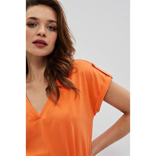 Marisse Cotton V-Neck Blouse L-Ts-3742 Melon Cijene