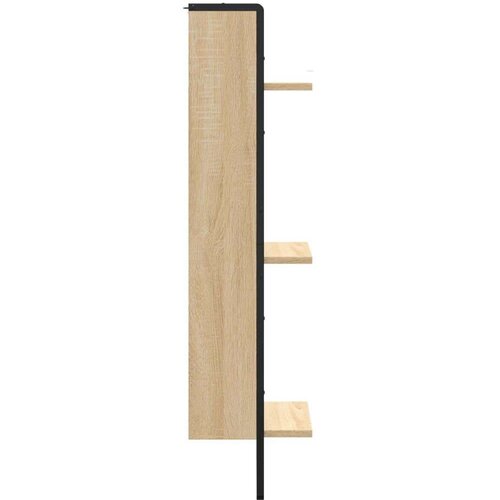 VidaXL Zidna polica s 3 razine Boja hrasta 30x25x100 cm drvena Slike