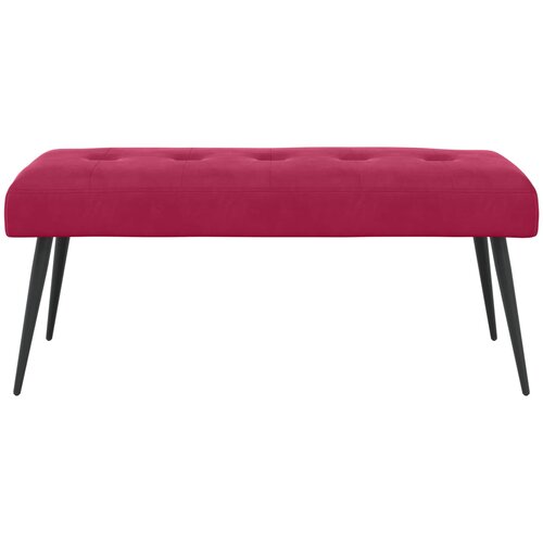  Klupa s gumbastim tkanjem Vinska crvena 110 x 40 x 46 cm Bar&amp;scaron;un Slike
