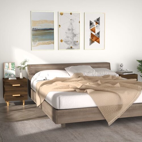 VidaXL Nočna omarica 2 kosa rjavi hrast 40x35x47,5 cm Slike
