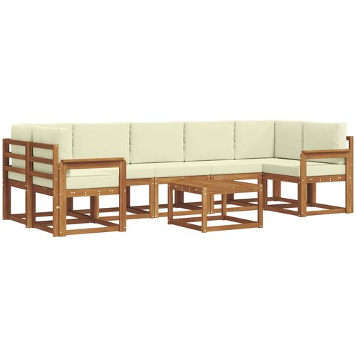  Set vanjskih sofa 8 kom. Prirodna i krem Slike