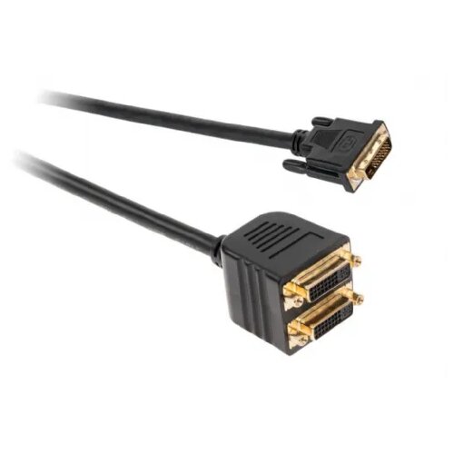 Cabletech Razdelilnik , moški DVI (24 + 1) + 2x ženski DVI Ž (24 + 5), 0,2 m, črn Cene