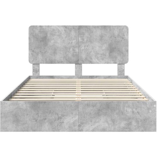  Okvir za krevet s ladicama Betonski sivi 150 x 200 cm Slike