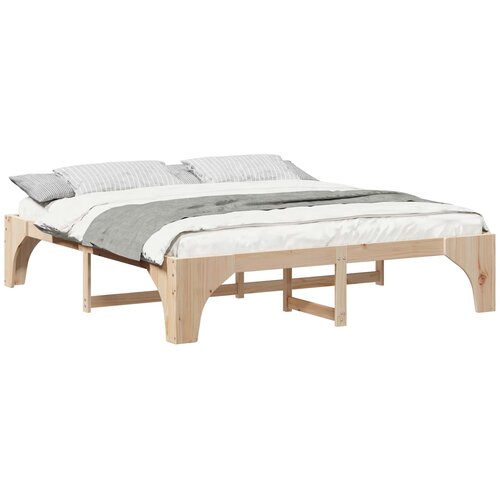 vidaXL Konstrukcija postelje Rjava 180 x 200 cm Masivno borovo les, (5000127677) Cene