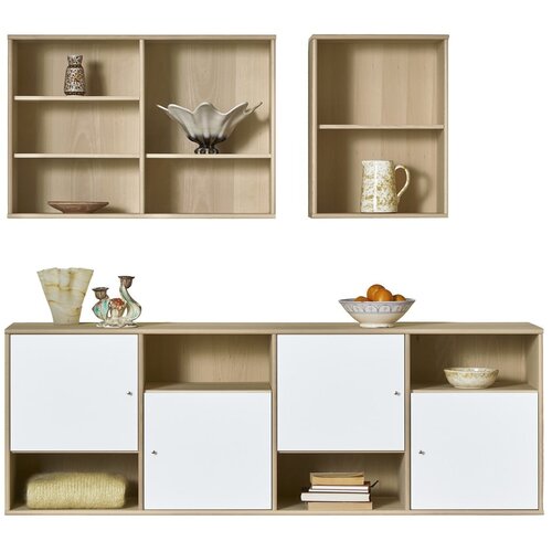 Hammel Furniture Bijeli/u prirodnoj boji TV set u dekoru hrasta 176x61 cm Mistral – Cijene