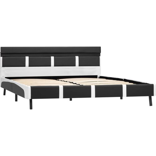  Okvir za krevet od umjetne kože s LED svjetlom sivi 160x200 cm Slike