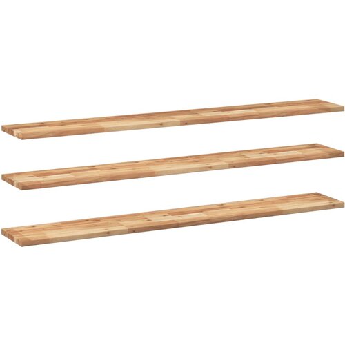 VidaXL Plutajuće police 3 kom 120x20x2 cm Masivno drvo akacije s uljnim premazom - Uljni premaz 120 x 20 x 2 cm 3 1 Slike