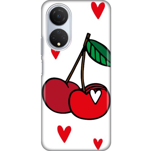 silikonska maska za Honor X7 Cherry Print bela Slike